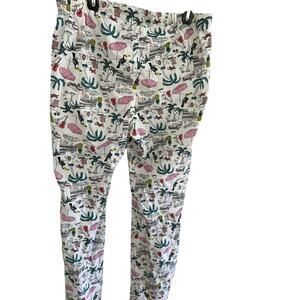 Old Navy Women Teen L Pajama Bottom Sleep Pants Tropical Cotton NWOT